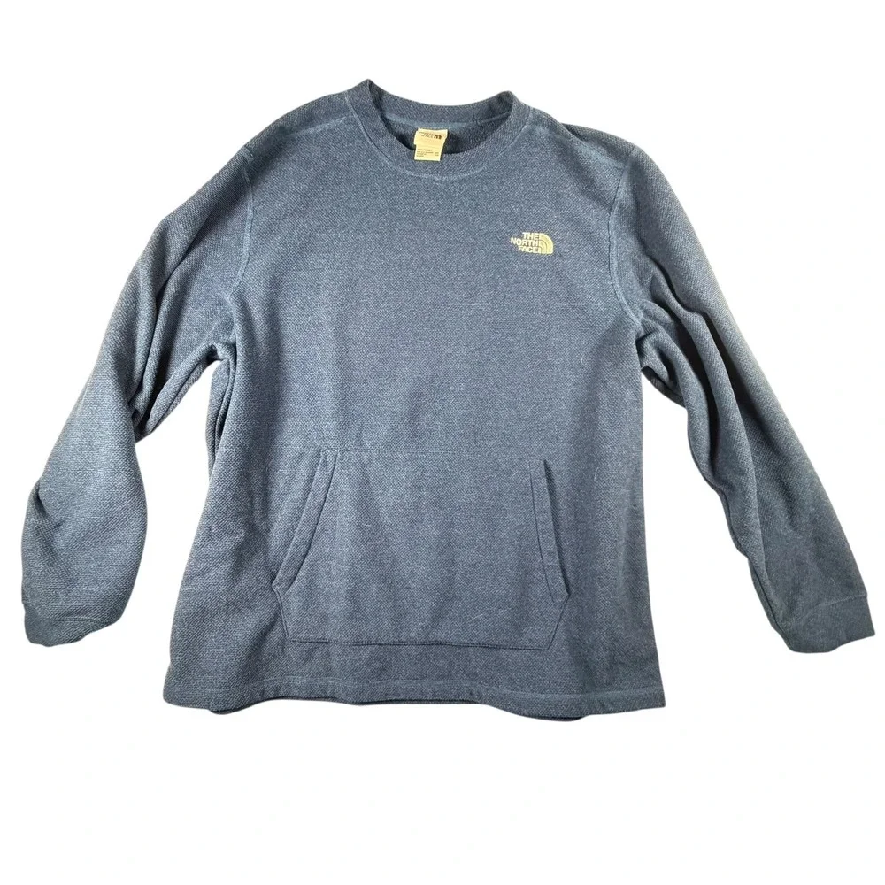 The North Face Pullover Men XL Blue Excellent‎ Waffle Knit Fleece NF0A7UJDHDC